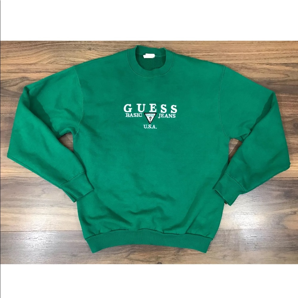 Vintage Guess Jeans Sweatshirt Size XL Green